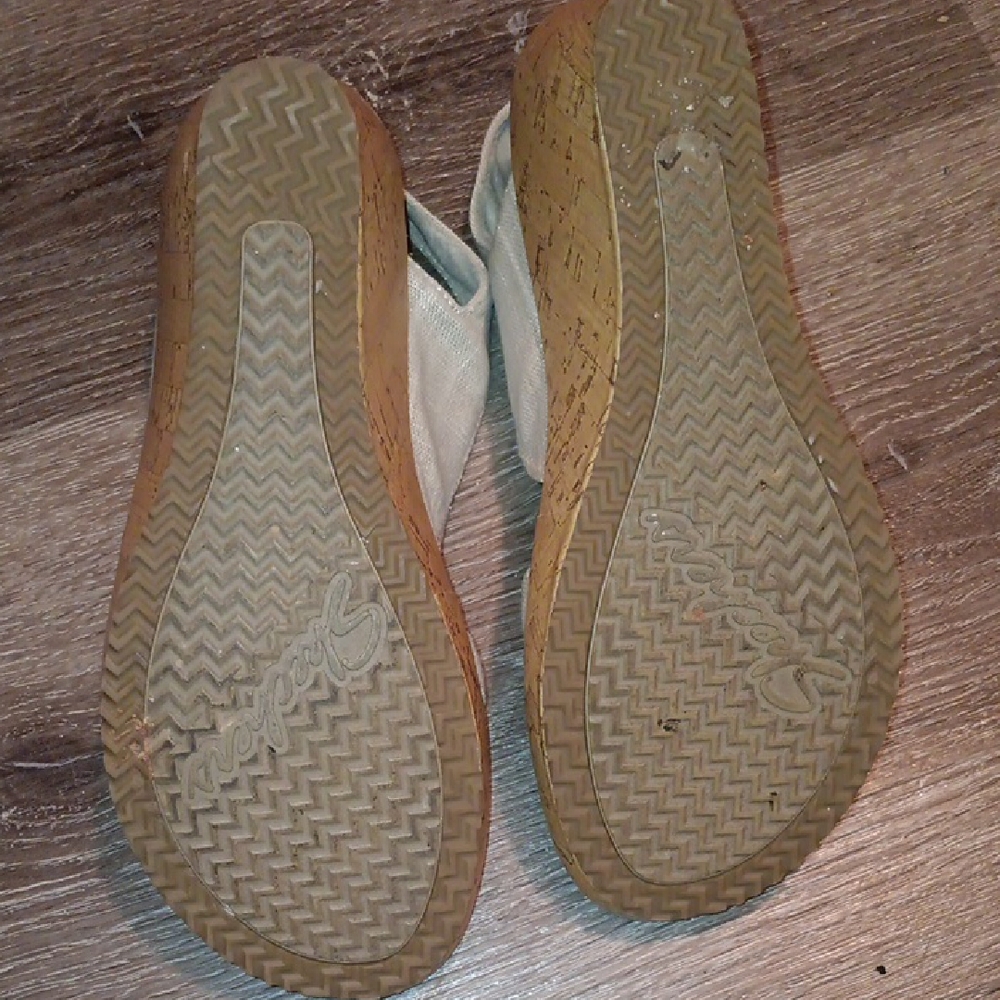 Skechers Beige Strappy Cork Sandals - Picture 5 of 11